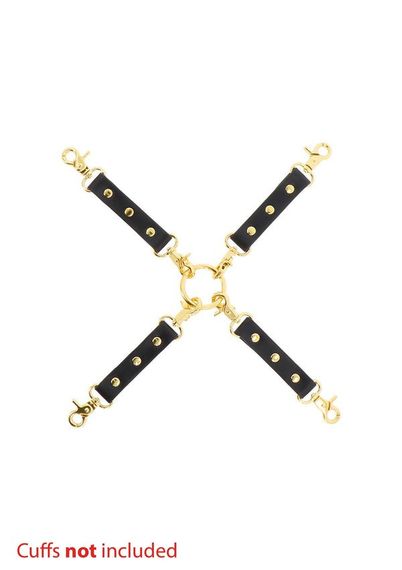 Фиксатор крестовина с карабинами и кольцом Taboom Wild Roses Hogtie украшен декоративными розами Sex Aura | Зображення 2