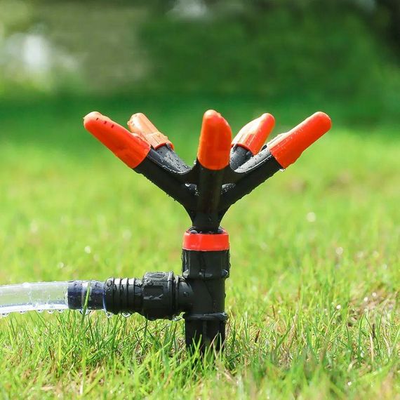 Садовая система полива с вращением на 360° / Спринклерный ороситель для газона / Распылитель для сада | Зображення 7