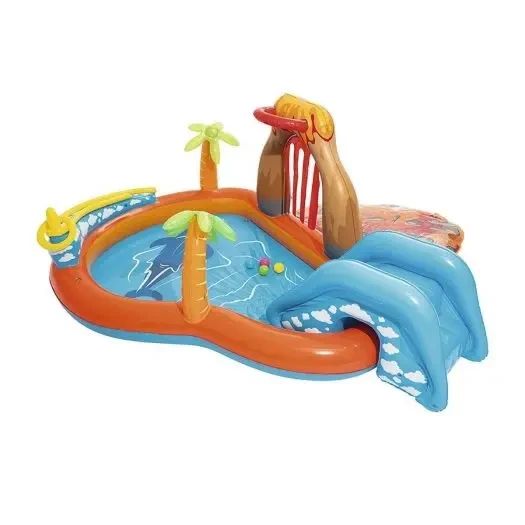 Надувной игровой центр Bestway 53069 Лагуна с горкой и шариками | Зображення 5