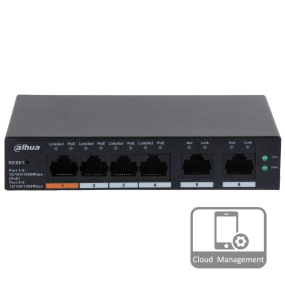 Dahua DH-CS4006-4GT-60 PoE Комутатор 6 портів керований