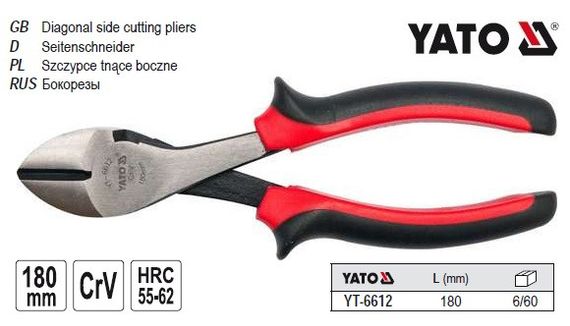 Бокорізи YATO Польща кусачки 180 мм YT-6612
