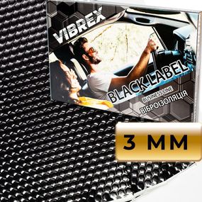 Віброзоляція преміум Vibrex Black Label 3мм для шумоізоляції автомобіля, ефективна шумоізоляція авто.