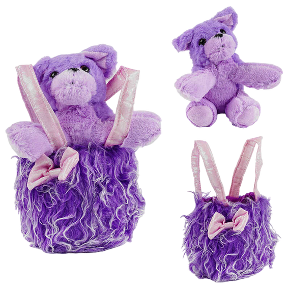 Сумочка детская с игрушкой Фиолетовая