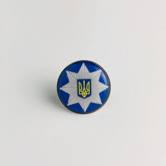 Значок Dobroznak національної поліції України 25х25 мм (6409)