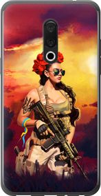 Чехол на Meizu 15 Plus Украинка с оружием "5316u-1473-17620"