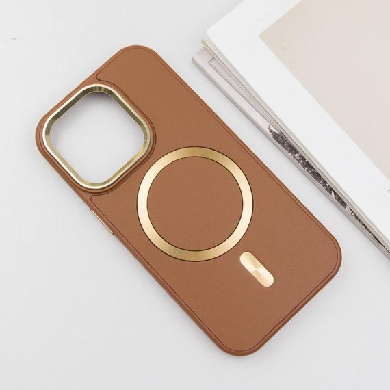 Шкіряний чохол SnapCase with MagSafe для Apple iPhone 14 Pro (6.1") Brown | Зображення 3