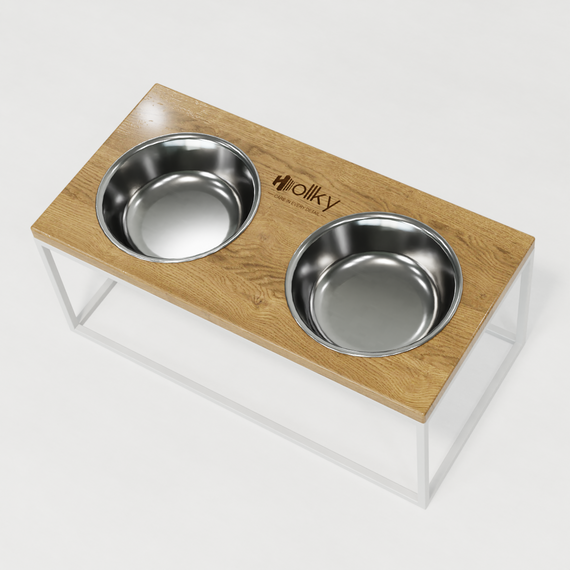 Миски на подставке для больших собак Hollky Base XL20 (2 × 1,8 л) BXL20-522620-WHNT | Зображення 5