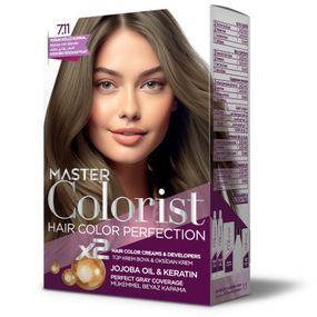 Краска для волос Master Colorist 7.11 Интенсивный пепельно-русый Ливеста 2x50 мл+2x50 мл+10 мл