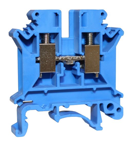 Клема КНГ-UK6 57А 0.5-6мм2 гвинтова синя набірна на DIN-рейку без маркера без кришки Ny95506251