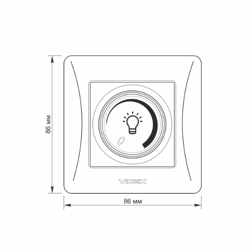 BINERA чорний графіт Вимикач диммерний LED 200W Videx | Зображення 2