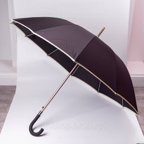 Класична парасолька-тростина з чохлом напівавтомат з поліестеру міцна надійна 12 спиць діаметр 120 см Фіолетовий HP-23-16V
