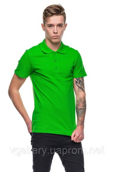 Футболка чоловіча ПЛО — Салатова з коротким рукавом S