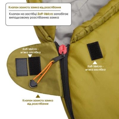 Спальный мешок Mousson PLATO R Olive (9044) | Зображення 9