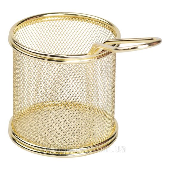 Кошик сервірувальний для картоплі фрі та снеків 9×9×9 см Золота HP-19-5-G | Зображення 3