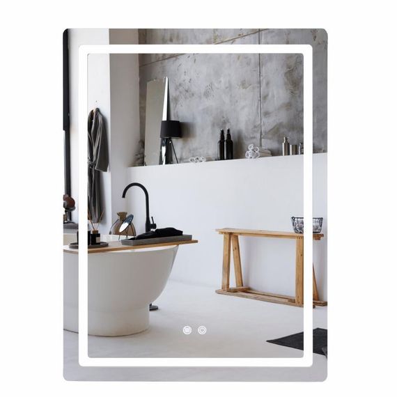 Дзеркало Qtap Mideya (MI2) 600х800 з LED-підсвіткою Touch, з антизапотіванням, димером, регумацію QT2078F6080