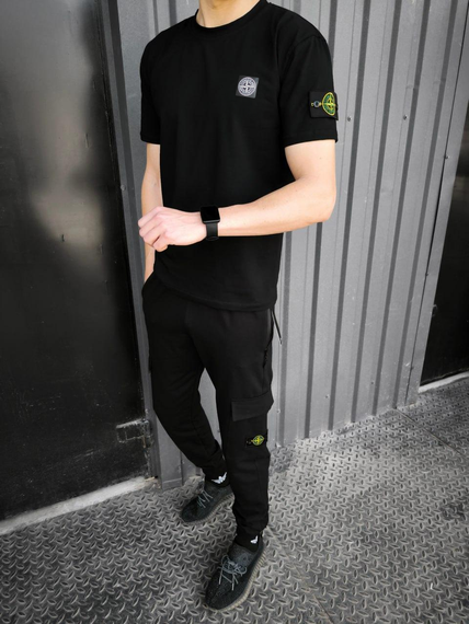 Чоловіча футболка Stone Island чорна | Зображення 3