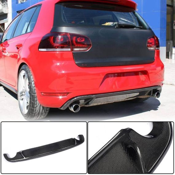 Дифузор заднього бампера V2 (для GTI HB 2010-2013, Карбон) для Volkswagen Golf 6 рр