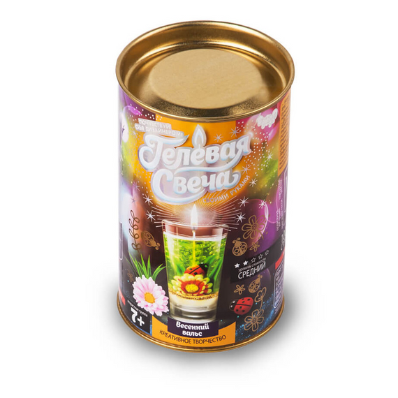 Гелевая свеча своими руками GS-01 в тубусе Весенний вальс