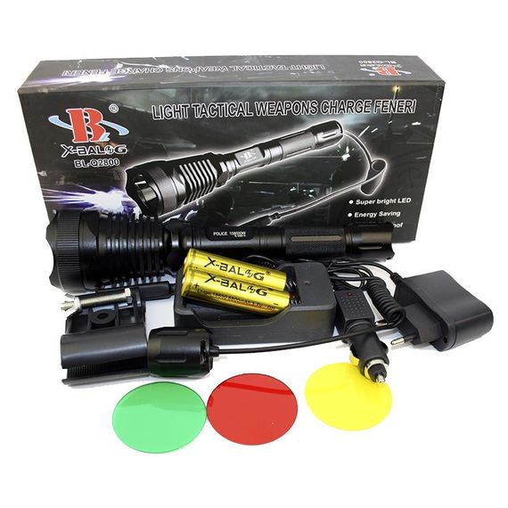 Ліхтар Police BL-Q2800-T6, 1180 лм, під рушницю, виносна кнопка, 2х18650, 3 фільтри, ЗУ 220V/12V (47274-2800_642) | Зображення 3