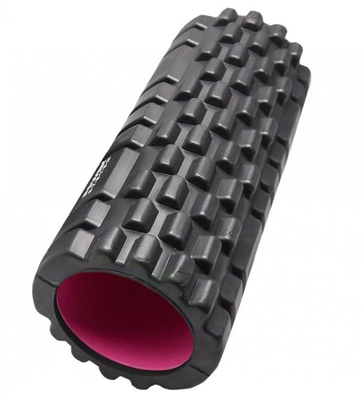Масажний ролик (роллер) Power System PS-4050 Fitness Foam Roller Black/Pink (33x15см.) | Зображення 1