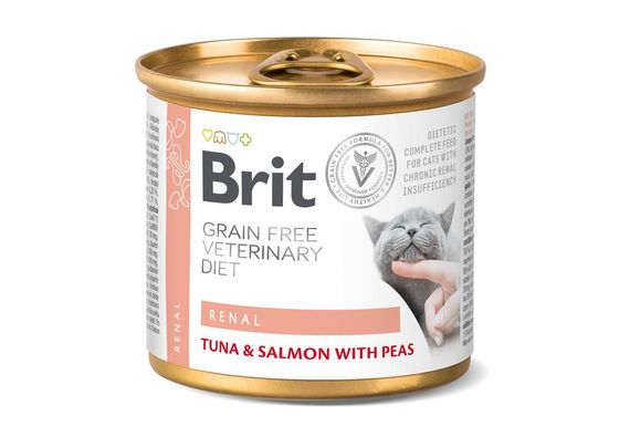 Корм Brit VD Cat Renal вологий для котів із захворюваннями нирок 200 гр