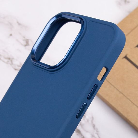 TPU чехол Bonbon Metal Style для Apple iPhone 14 Pro Max (6.7") Синий / Cosmos blue | Зображення 4