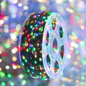 Гирлянда на катушке Роса 50 м,500 LED с пультом Мультик