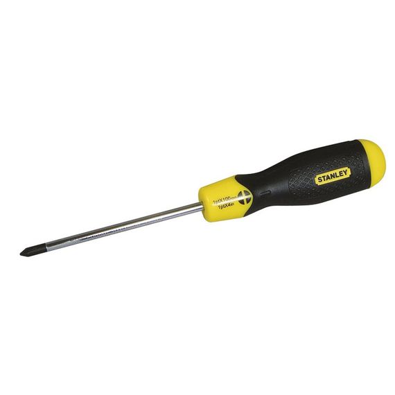 Отвертка крестовая Stanley, Cushion Grip, PH1 x 75мм (0-64-932)