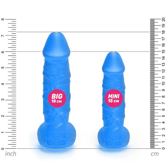 Крафтовое мыло-член с присоской Pure Bliss BIG Dark Blue, натуральное sexstyle | Зображення 4