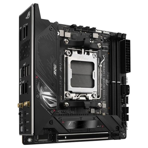 Материнcька плата ASUS ROG STRIX B650E-I GAMING WIFI sAM5 B650 2xDDR5 M.2 HDMI WiFi BT mITX 90MB1BI0-M0EAY0 | Зображення 1