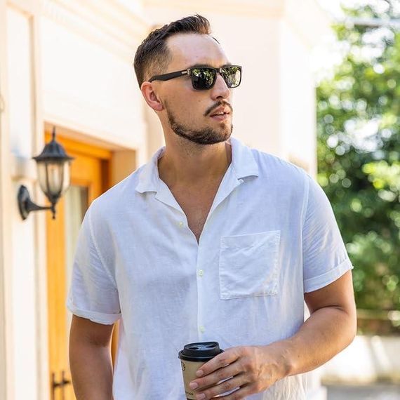 Окуляри Perkanion поляризовані сонцезахисні UV400 захист класичні дизайнерські модні сонцезахисні окуляри | Зображення 3