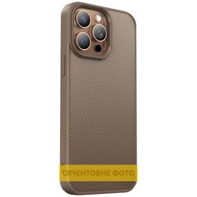 TPU чехол Carbon Protective with Magsafe для Apple iPhone 17 Air (6.5") Coffee