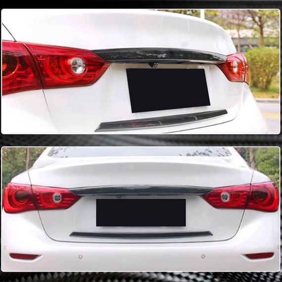 Накладка на крышку багажника (для Q50 Base/Sport 2014-2017, Карбон) для Infiniti Q50/Q60 | Зображення 3