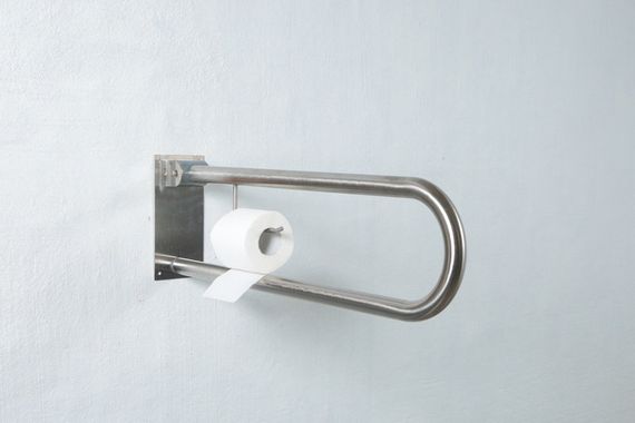 Поручень відкидний настінний з тримачем туалетного паперу Maxiflow (4833.2311P.304.00) | Зображення 1