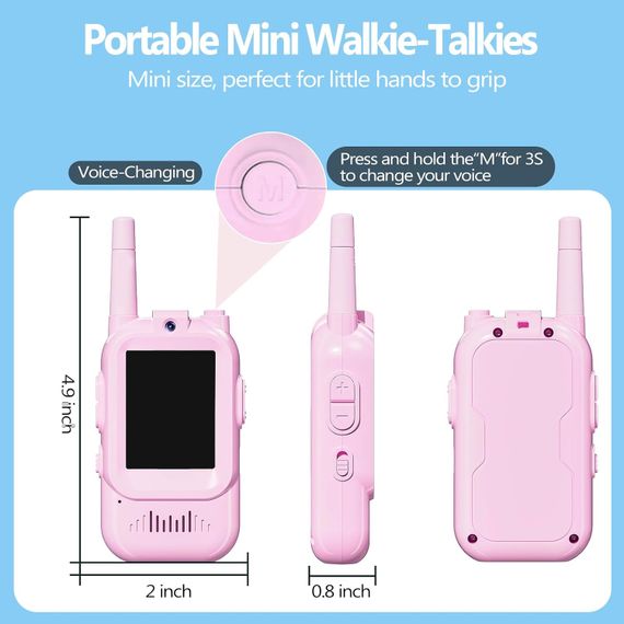 Дитяча відео-рація Walkie Talkie для дітей ∙ Двосторонній відеозв'язок Walkie Talkie на акумуляторі | Зображення 1