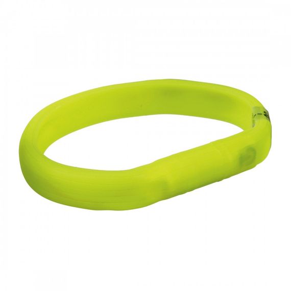 Нашийник Trixie Flash Light Ring USB для собак з підсвічуванням силіконовий зелений розмір M-L 50 cм/18 мм