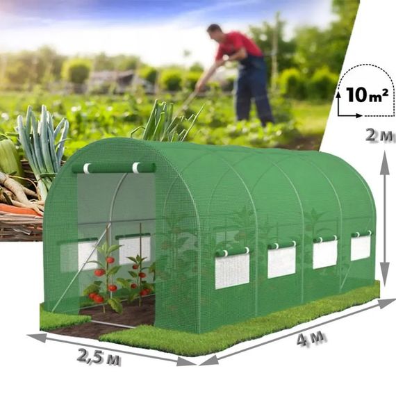 Теплиця садова парник для городу з вікнами Bonro Бонро 10 м2 (42400476)