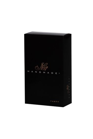 Трусики под кожу Noir Handmade P008 Powerwetlook panty with gold clasp Черные 2XL | Зображення 6