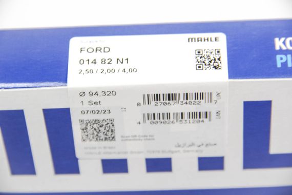 Кільця поршневі Ford TRANSIT, MAHLE/KNECHT (01482N1) | Зображення 2