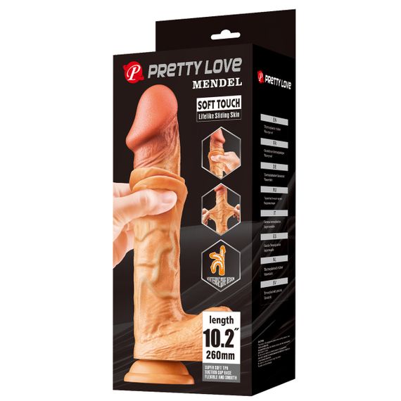 Фалоімітатор - Pretty Love Sliding Skin Mendel 10.2" Flesh Sex Aura | Зображення 8