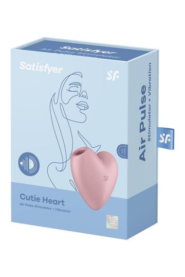 Вакуумний стимулятор-серце з вібрацією Satisfyer Cutie Heart Light Red Sex Aura | Зображення 6