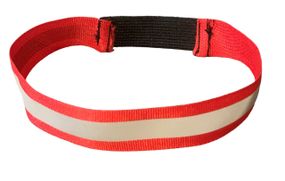 Повязка світловідбивна на резинці червона 2,0 см