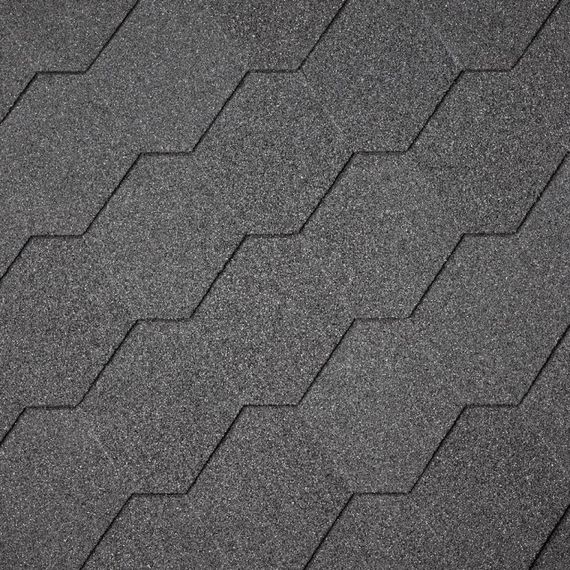 Бітумна черепиця Superglass Hex (01) Black