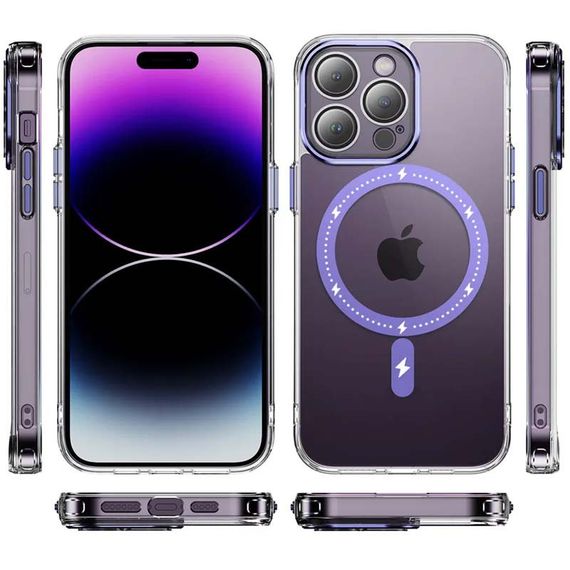 Чехол TPU+PC Colorful with MagSafe для Apple iPhone 12 Pro (6.1") Purple | Зображення 2