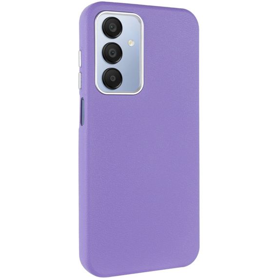 Кожаный чехол Leather Case Metal Buttons для Samsung Galaxy A25 5G Light Purple