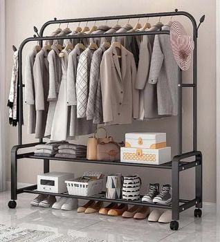 Двоярусна стійка-вішалка для одягу з колесами XPRO (47497-_856) | Зображення 3