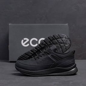 Демісезонні шкіряні кросівки Ecco чорні
