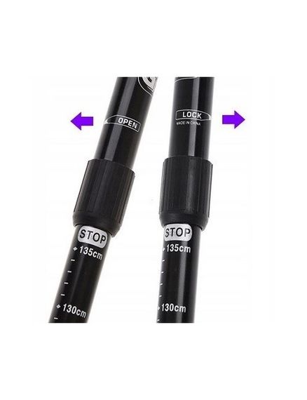 Треккинговые палки Antishock Black пара | Зображення 1