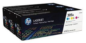 Картридж HP 305A CLJ M351/M375/M475/M451 (CE411A,CE412A,CE413A) CYM (3*2600 стр) Тройная упаковка (CF370AM)