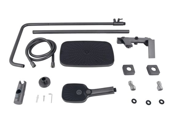 Душова система універсальна Qtap Gemini Gunmetal Black PVD з виливом QTGEM111GMB45688 | Зображення 2